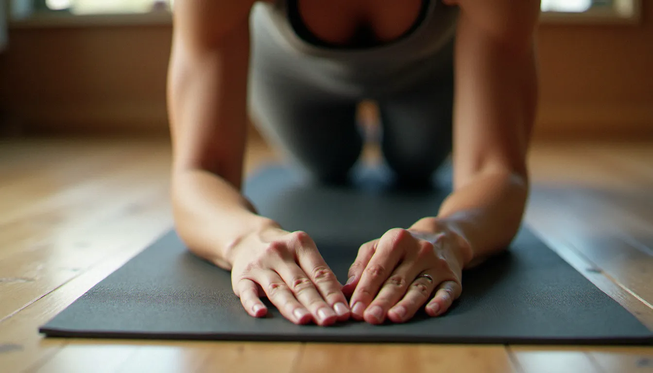 Posture de la planche sur avant-bras comme alternative au yoga sans appui sur les mains en position classique